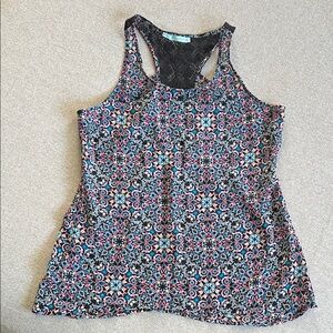 Maurices Multicolor Patterned Tank Top